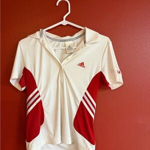Adidas Women's Polo in White and Red